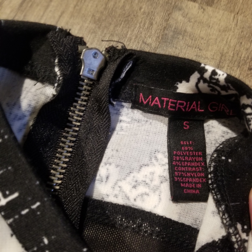 White on black rose dress